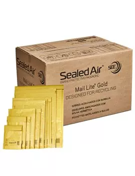 Busta Imbottita a Bolle d'Aria Mail Lite Gold B Sealed Air - 15x21 cm - 103027402 (Avana Conf. 100)