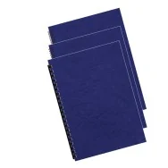 Copertine in Cartoncino per Rilegatura Fellowes - A4 Goffrata Similpelle - 5371305 (Royal Blu Conf. 100)