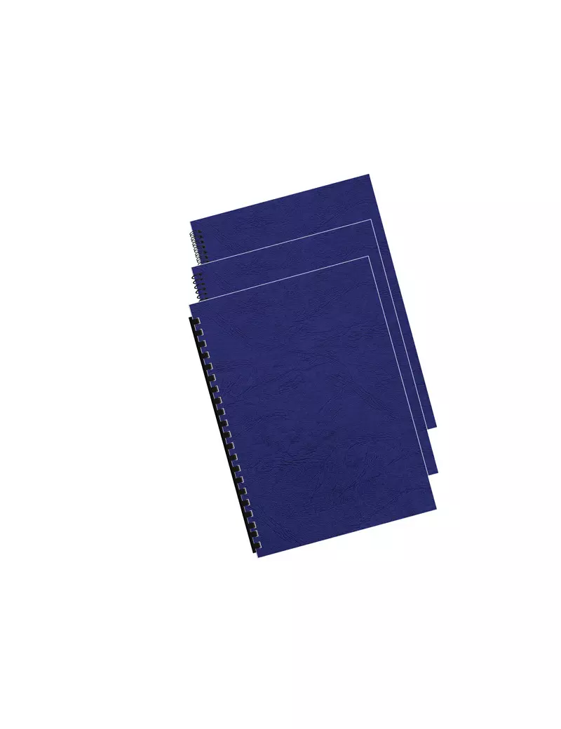 Copertine in Cartoncino per Rilegatura Fellowes - A4 Goffrata Similpelle - 5371305 (Royal Blu Conf. 100)