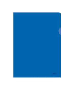 Cartellina a L in PPL Superior Favorit - 22x30 cm - Goffrata Alto Spessore - 100460008 (Blu Conf. 50)