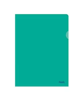 Cartellina a L in PPL Superior Favorit - 22x30 cm - Goffrata Alto Spessore - 100460007 (Verde Conf. 50)