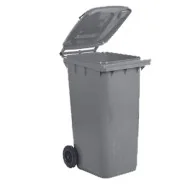 Bidone Carrellato per Raccolta Differenziata Mobil Plastic - 48x55x93 cm - 120 Litri - 1/120/5-GRB (Grigio)
