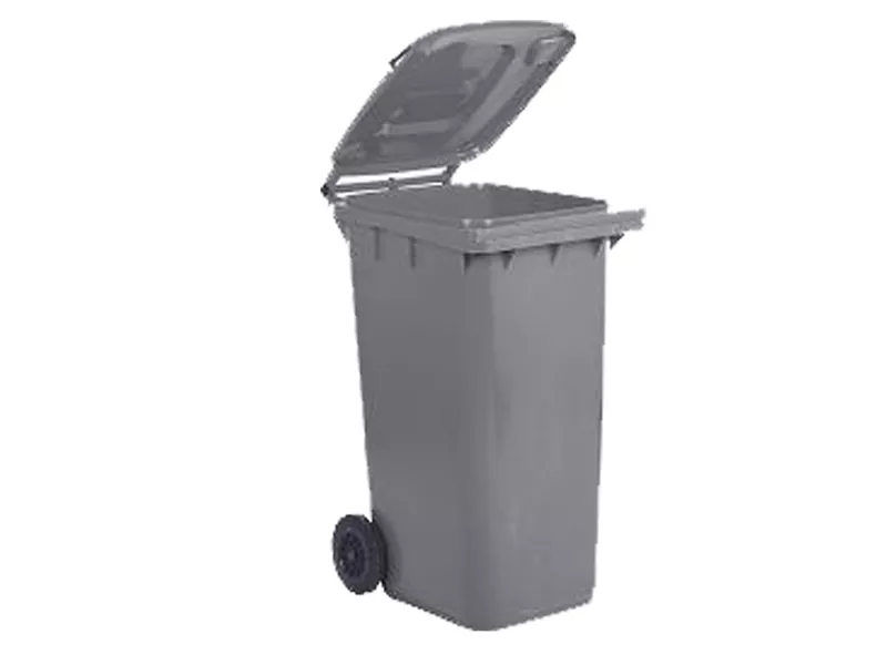 Bidone Carrellato per Raccolta Differenziata Mobil Plastic - 48x55x93 cm - 120 Litri - 1/120/5-GRB (Grigio)