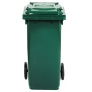 Bidone Carrellato per Raccolta Differenziata Mobil Plastic - 48x55x93 cm - 120 Litri - 1/120/5-VES (Verde Scuro)