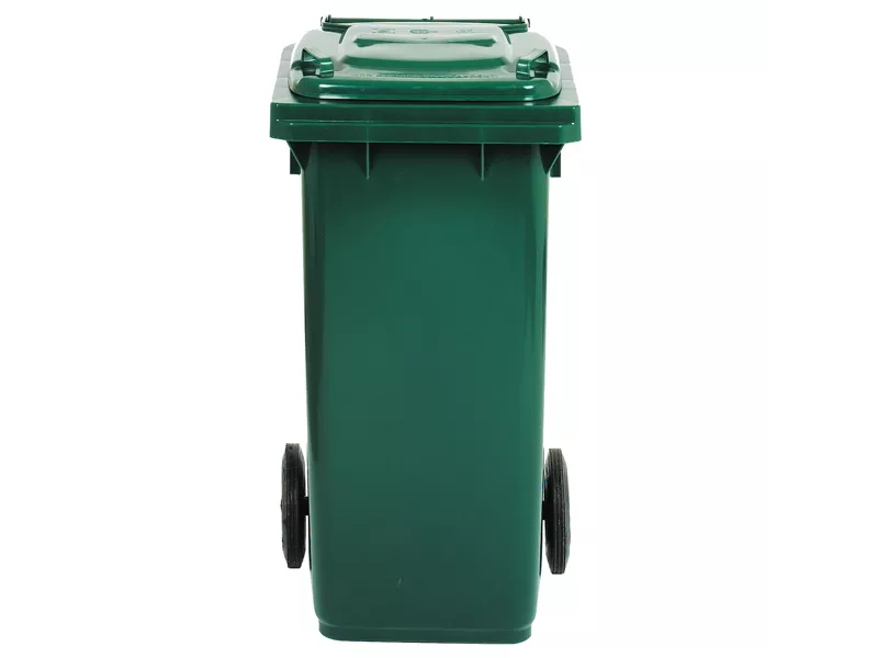 Bidone Carrellato per Raccolta Differenziata Mobil Plastic - 48x55x93 cm - 120 Litri - 1/120/5-VES (Verde Scuro)