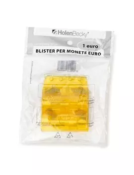Blister in Plastica per Monete Holenbecky - 1 Euro - 25 Monete - 8006/20 (Giallo Conf. 20)