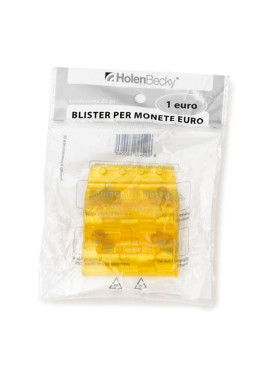 Blister in Plastica per Monete Holenbecky - 1 Euro - 25 Monete - 8006/20 (Giallo Conf. 20)