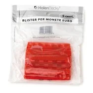 Blister in Plastica per Monete Holenbecky - 5 Centesimi - 50 Monete - 8002/20 (Rosso Conf. 20)