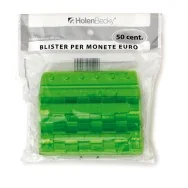 Blister in Plastica per Monete Holenbecky - 50 Centesimi - 40 Monete - 8005/20 (Verde Conf. 20)