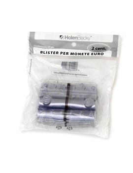 Blister in Plastica per Monete Holenbecky - 2 Centesimi - 50 Monete - 8001/20 (Grigio Conf. 20)
