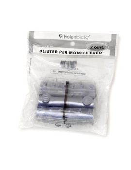 Blister in Plastica per Monete Holenbecky - 2 Centesimi - 50 Monete - 8001/20 (Grigio Conf. 20)