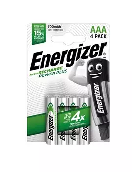 Pile Ricaricabili Power Plus Energizer - Ministilo AAA - E300850300 (Conf. 4)