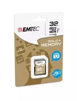 SD Memory Card Emtec - SDHC Class 10 Gold Plus - 32 GB - EMTS32GHC10GP