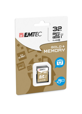 SD Memory Card Emtec - SDHC Class 10 Gold Plus - 32 GB - EMTS32GHC10GP