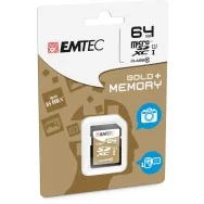 SD Memory Card Emtec - SDXC Class 10 Gold Plus - 64 GB - EMTSD64GXC10GP