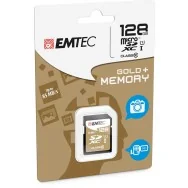 SD Memory Card Emtec - SDXC Class 10 Gold Plus - 128 GB - EMTD128GXC10GP