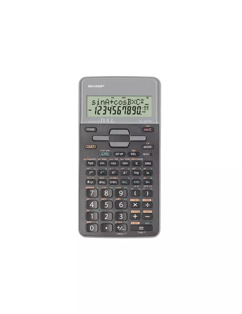 Calcolatrice Scientifica EL-531TH Sharp - EL-531TH-BGY (Grigio) Calcolatrice Scientifica EL-531TH Sharp - EL-531TH-BGY (Grigio)