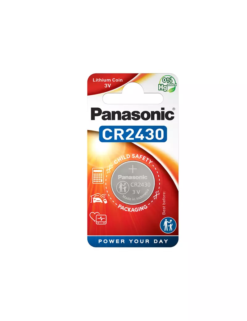 Pila Specialistica Panasonic - CR2430 - 3 V - C302430 Pila Specialistica Panasonic - CR2430 - 3 V - C302430
