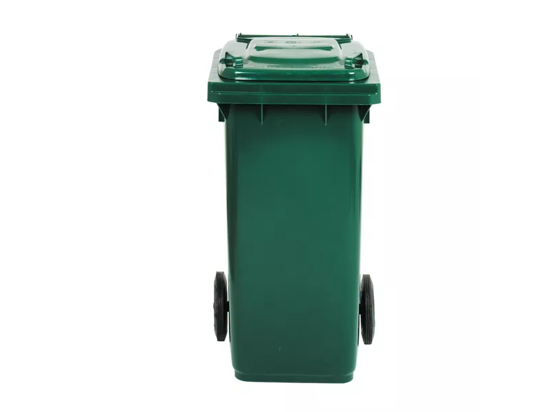 Bidone Carrellato per Raccolta Differenziata Mobil Plastic - 58x73x107 cm - 240 Litri - 1/240/5-VES (Verde Scuro)