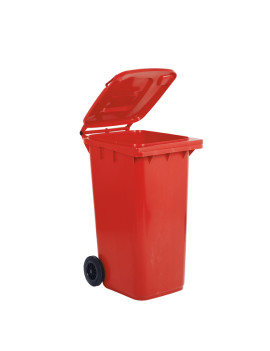Bidone Carrellato per Raccolta Differenziata Mobil Plastic - 58x73x107 cm - 240 Litri - 1/240/5-ROB (Rosso)