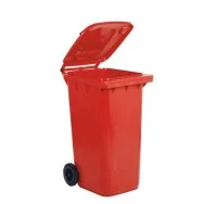 Bidone Carrellato per Raccolta Differenziata Mobil Plastic - 58x73x107 cm - 240 Litri - 1/240/5-ROB (Rosso)