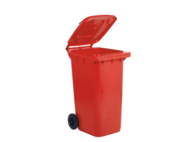 Bidone Carrellato per Raccolta Differenziata Mobil Plastic - 58x73x107 cm - 240 Litri - 1/240/5-ROB (Rosso)