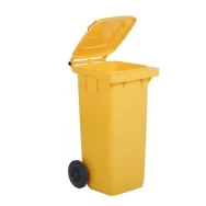 Bidone Carrellato per Raccolta Differenziata Mobil Plastic - 58x73x107 cm - 240 Litri - 1/240/5-GIA (Giallo)
