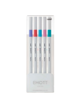 Fineliner Emott Uni-Ball - 0,4 mm - M-PEM-SY-5C5 (Assortiti Candy Pop Conf. 5)