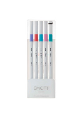 Fineliner Emott Uni-Ball - 0,4 mm - M-PEM-SY-5C5 (Assortiti Candy Pop Conf. 5)