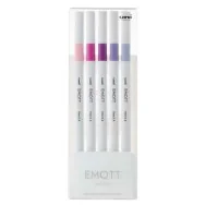 Fineliner Emott Uni-Ball - 0,4 mm - M-PEM-SY-5C7 (Assortiti Floral Conf. 5)