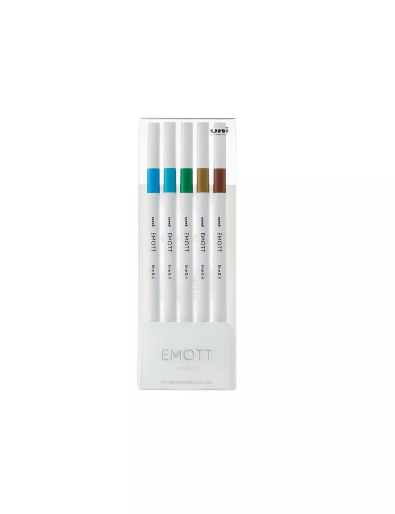 Fineliner Emott Uni-Ball - 0,4 mm - M-PEM-SY-5C4 (Assortiti Island Conf. 5)