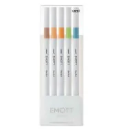 Fineliner Emott Uni-Ball - 0,4 mm - M-PEM-SY-5C6 (Assortiti Nature Conf. 5)