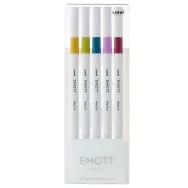 Fineliner Emott Uni-Ball - 0,4 mm - M-PEM-SY-5C8 (Assortiti Retrò Conf. 5)