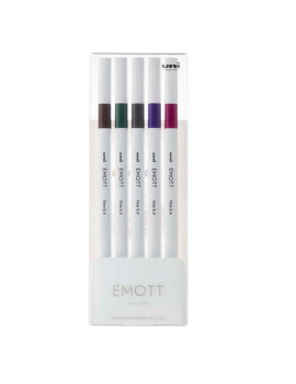Fineliner Emott Uni-Ball - 0,4 mm - M-PEM-SY-5C3 (Assortiti Vintage Conf. 5)