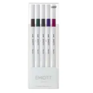 Fineliner Emott Uni-Ball - 0,4 mm - M-PEM-SY-5C3 (Assortiti Vintage Conf. 5)