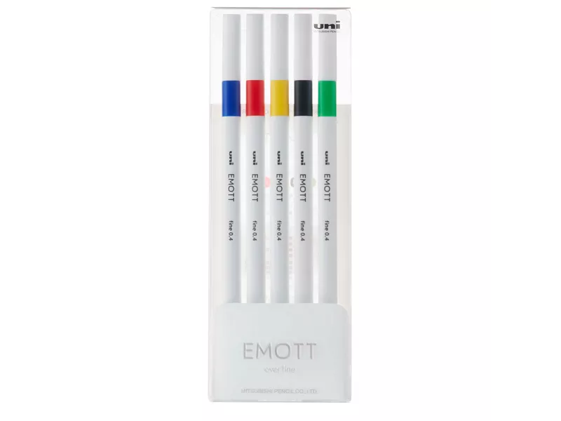 Fineliner Emott Uni-Ball - 0,4 mm - M-PEM-SY-5C1 (Assortiti Vivid Conf. 5) Fineliner Emott Uni-Ball - 0,4 mm - M-PEM-SY-5C1 (Assortiti Vivid Conf. 5)