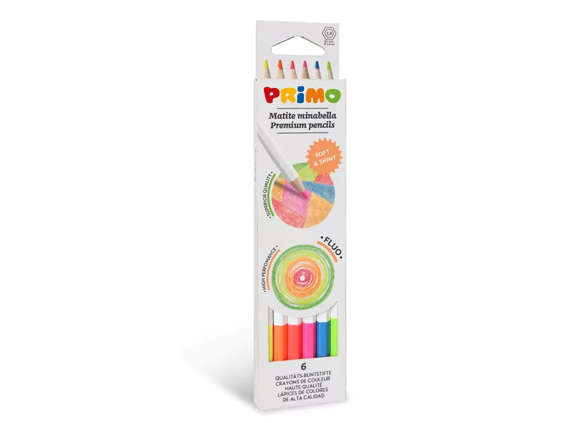 Matite Colorate Minabella Primo Morocolor - 3,8 mm - 5251MINAB6F (Assortiti Fluo Conf. 6) Matite Colorate Minabella Primo Morocolor - 3,8 mm - 5251MINAB6F (Assortiti Fluo Conf. 6)