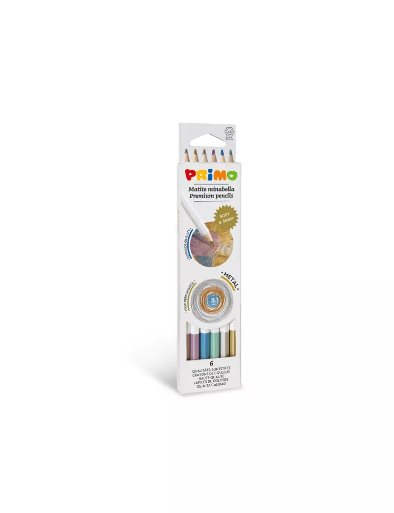 Matite Colorate Minabella Primo Morocolor - 3,8 mm - 5252MINAB6M (Assortiti Metallizzati Conf. 6) Matite Colorate Minabella Primo Morocolor - 3,8 mm - 5252MINAB6M (Assortiti Metallizzati Conf. 6)
