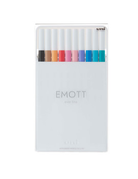 Fineliner Emott Uni-Ball - 0,4 mm - M-PEM-SY-10C2 (Assortiti Soft Pastel Conf. 10)