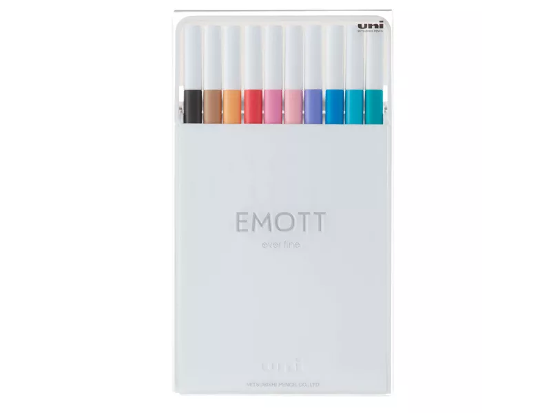 Fineliner Emott Uni-Ball - 0,4 mm - M-PEM-SY-10C2 (Assortiti Soft Pastel Conf. 10)