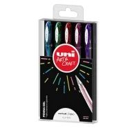 Penna Gel a Scatto Signo Uni-Ball - 1 mm - M-UM120SP-5P (Assortiti Glitter Conf. 5)