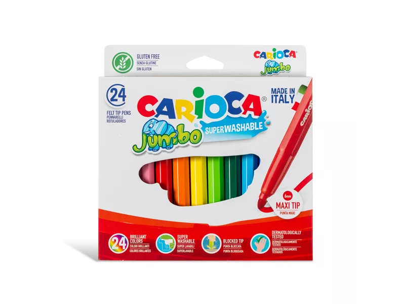 Pennarelli Jumbo Carioca - 6 mm - 40570 (Assortiti Conf. 24)