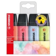 Evidenziatore Boss Pastel Stabilo - 2-5 mm - 70/4-3 (Assortiti Conf. 4)