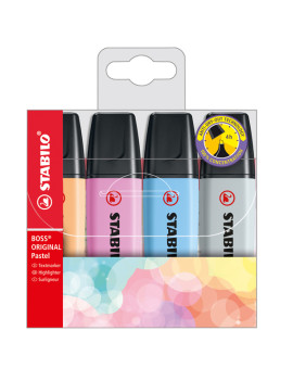 Evidenziatore Boss Pastel Stabilo - 2-5 mm - 70/4-4 (Assortiti Conf. 4)