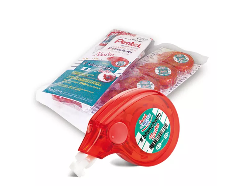 Correttore a Nastro Il Bianchetto Pentel - 10 mm x 4,2 m - 100819 (Bianco Conf. 4)