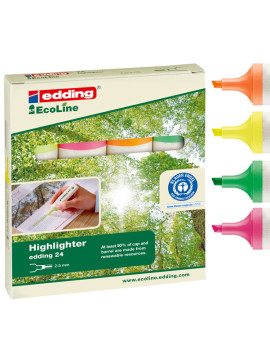 Evidenziatore Ecoline 24 Edding - 2-5 mm - 4-24-4S (Assortiti Conf. 4)
