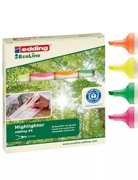 Evidenziatore Ecoline 24 Edding - 2-5 mm - 4-24-4S (Assortiti Conf. 4)