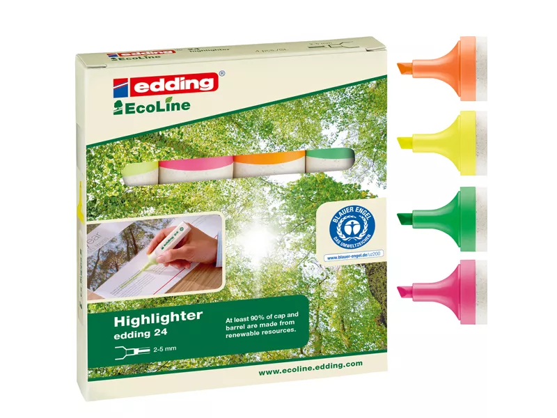Evidenziatore Ecoline 24 Edding - 2-5 mm - 4-24-4S (Assortiti Conf. 4)
