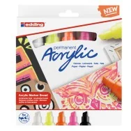 Marcatore Permanente Acrilico 5000 Edding - Punta Scalpello - 5-10 mm - 4-5000-5 (Assortiti Broad Neon Conf. 5)