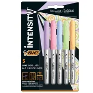 Marcatore Permanente Intensity Bic - Punta Tonda - Fine - 999132 (Assortiti Pastello Conf. 5)
